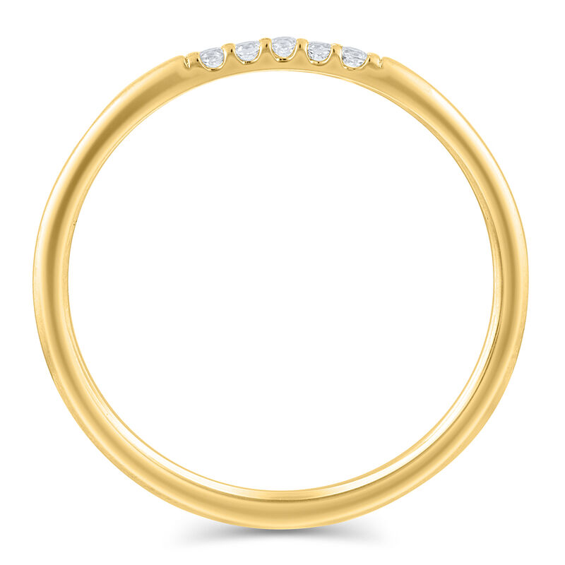 Brilliant-Cut .05ctw. 5 Stone Stackable Ring in 10k Yellow Gold image number null